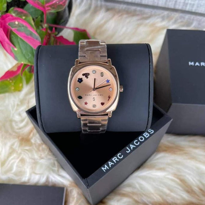 Marc Jacobs Mandy Rose Gold Dial Rose Gold Steel Strap Watch for Women - MJ3550