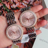 Michael Kors Darci Rose Gold Dial Two Tone Steel Strap Watch for Women - MK3726