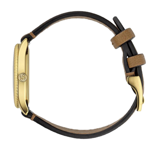 Gucci G Timeless Quartz Silver Dial Brown Leather Strap Watch For Women - YA1265022