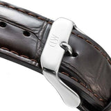 Daniel Wellington Classic York Black Dial Brown Leather Strap Watch For Men - DW00100134