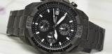 Fossil Bronson Chronograph Black Dial Black Steel Strap Watch for Men - FS5853