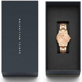 Daniel Wellington Iconic Link Unitone Rose Gold Dial Rose Gold Steel Strap Watch For Women - DW00100401