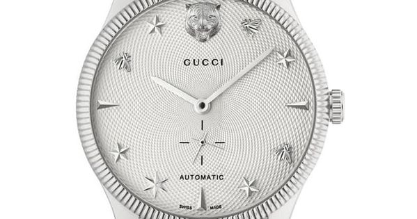 Gucci G Timeless Automatic Silver Dial Silver Steel Strap Watch for Men - YA126354