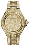 Michael Kors Camille Diamonds Gold Dial Gold Steel Strap Watch for Women - MK5720