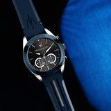 Maserati Traguardo Chronograph Blue Dial Black Silicone Strap Watch For Men - R8871612046