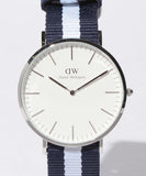 Daniel Wellington Classic Glasgow White Dial Two Tone NATO Strap Watch For Men - DW00100018