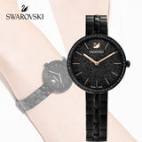 Swarovski Cosmopolitan PVD Black Dial Black Steel Strap Watch for Women - 5547646