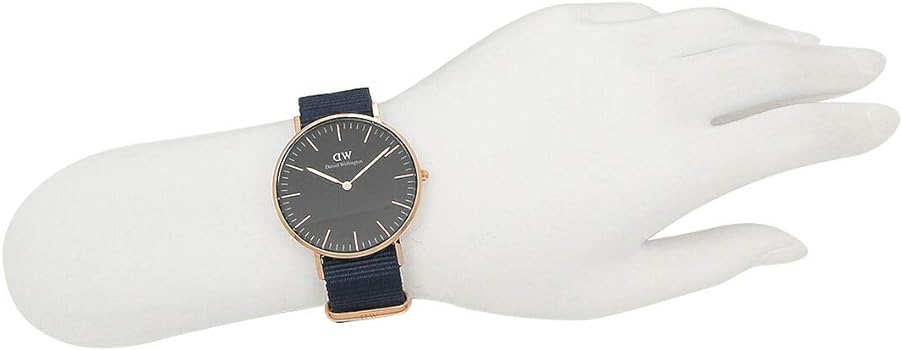 Daniel Wellington Classic Bayswater Black Dial Black NATO Strap Watch For Women - DW00100281