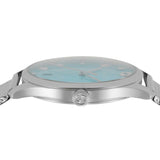 Gucci G-Timeless Turquiose Mother of Pearl Dial Silver Mesh Bracelet Watch For Women - YA1264039