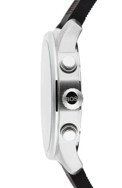 Hugo Boss Professional Black Dial Black Silicone Strap Watch for Men - 1513525