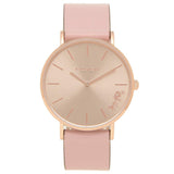 Coach Delancey Gold Dial Pink Leather Strap Watch for Women - 14503332