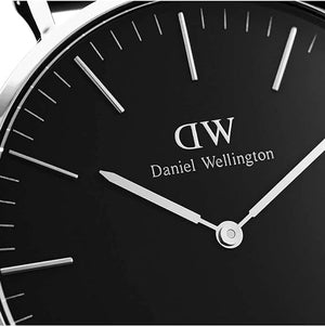 Daniel Wellington Classic Bayswater Black Dial Black NATO Strap Watch For Women - DW00100282