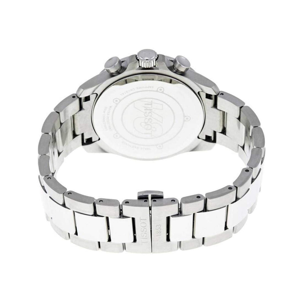 Tissot V8 Quartz T Sport Chronograph White Dial Silver Steel Strap Watch For Men - T106.417.11.031.00