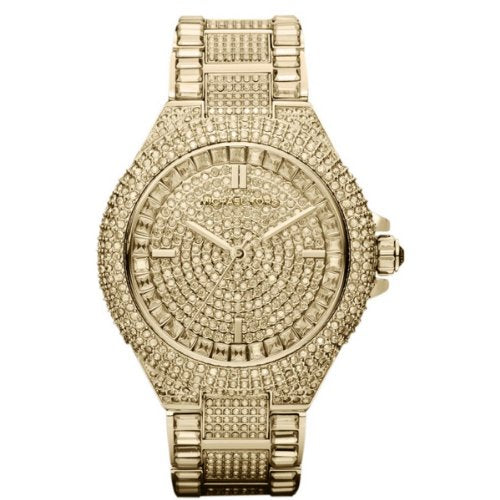 Michael Kors Camille Diamonds Gold Dial Gold Steel Strap Watch for Women - MK5720