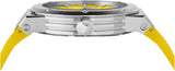 Salvatore Ferragamo F-80 Classic Yellow Dial Yellow Rubber Strap Watch for Men - SFHY01222