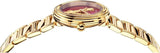Versace Virtus Mini Quartz Red Dial Gold Steel Strap Watch For Women - VET300321