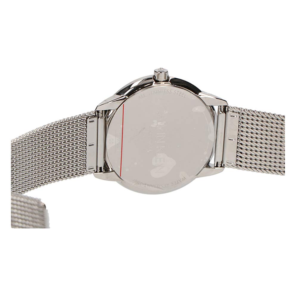 Calvin Klein Minimal Grey Dial Silver Mesh Bracelet Watch for Women - K3M2212X