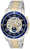 Fossil Grant Sport Automatic Skeleton Blue Dial Two Tone Steel Strap Watch for Men - ME3141