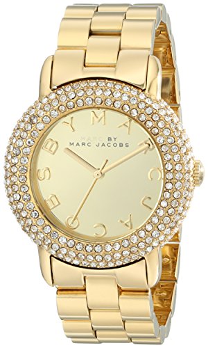 Marc Jacobs Marci Gold Dial Gold Steel Strap Watch for Women - MBM3191