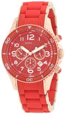 Marc Jacobs Rock Chronograph Red Dial Red Silicone Strap Watch for Women - MBM2577