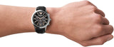 Emporio Armani Giovanni Analog Black Dial Black Leather Strap Watch For Men - AR11431