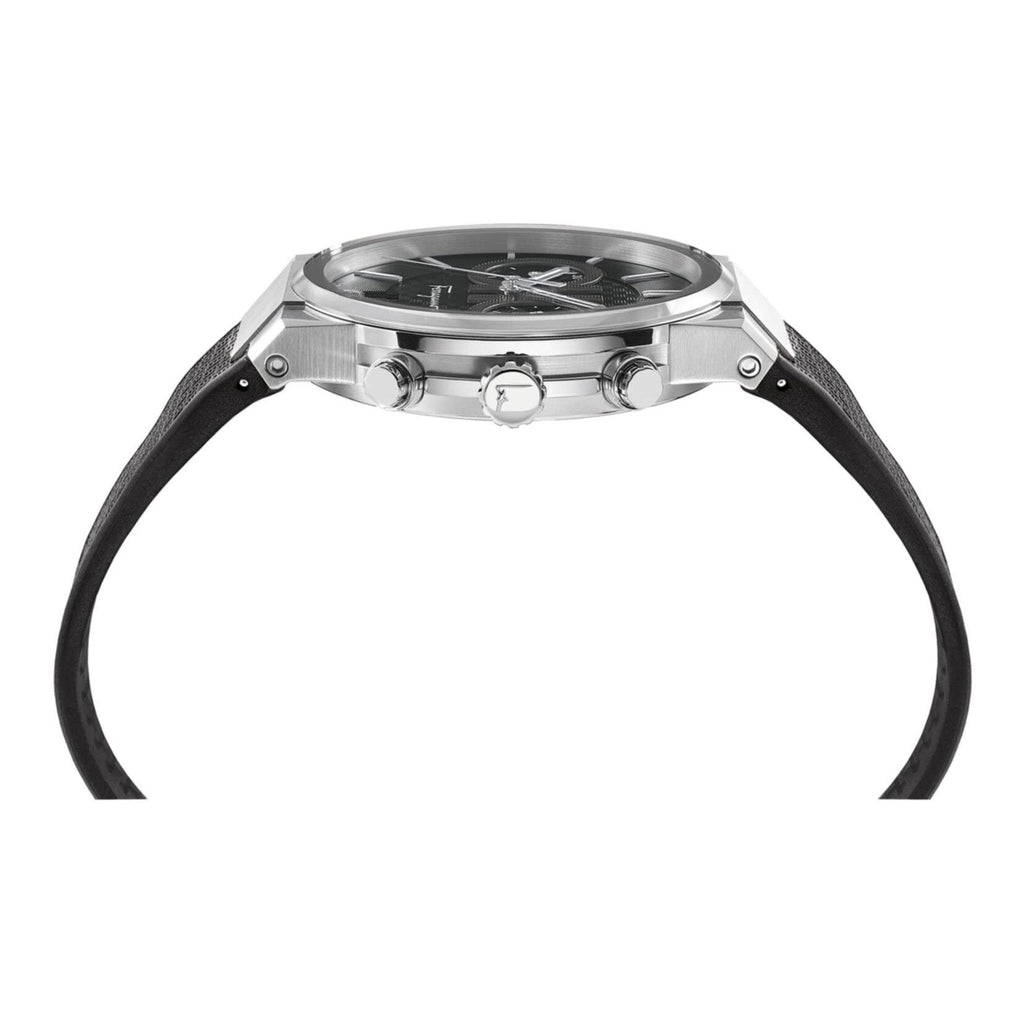 Salvatore Ferragamo Sapphire Chrono Black Dial Black Silicone Strap Watch for Men - SFME00121