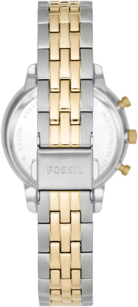 Fossil Neutra Chronograph Mother of Pearl White Dial Two Tone Steel Strap Watch for Women - ES5216