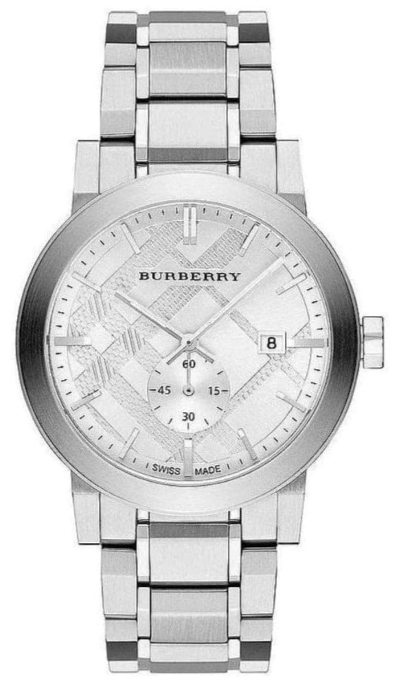 Burberry The City Silver Dial Silver Steel Strap Watch for Men - BU9900