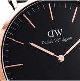 Daniel Wellington Classic Reading Black Dial Black Leather Strap Watch For Men - DW00100129