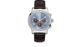 Guess Horizon Chronograph Analog Blue Dial Brown Leather Strap Watch For Men - W0380G6