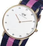 Daniel Wellington Classy Winchester White Dial Two Tone NATO Strap Watch For Women - DW00100077