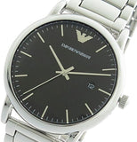 Emporio Armani Luigi Quartz Black Dial Silver Steel Strap Watch For Men - AR2499