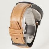 Armani Exchange Hampton Chronograph Green Dial Brown Leather Strap Watch For Men - AX2412