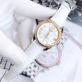 Tissot T-Classic Powermatic 80 Mother of Pearl Silver Dial White Leather Strap Watch For Women - T108.208.26.117.00