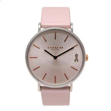 Coach Perry White Dial Pink Leather Strap Watch for Women - 14503128
