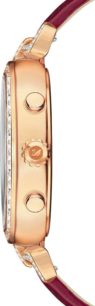 Swarovski Era Journey Red Dial Red Leather Strap Watch for Women - 5416701