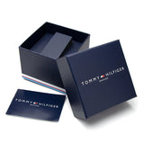 Tommy Hilfiger Troy Chronograph Black Dial Black Leather Strap Watch For Men - 1792110