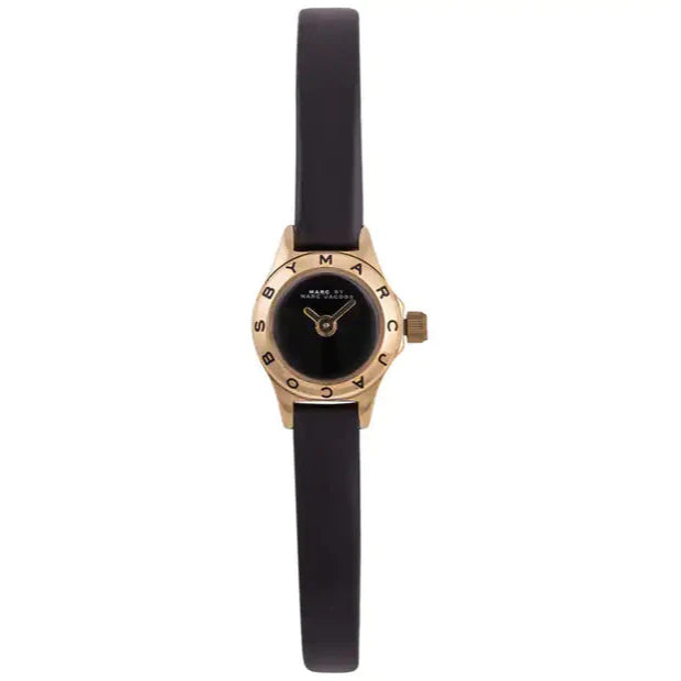 Marc Jacobs Blade Black Dial Black Leather Strap Watch for Women - MBM1345