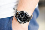 Tommy Hilfiger Trent Chronograph Quartz Black Dial Black Leather Strap Watch For Men - 1791810
