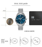 Emporio Armani Claudio Chronograph Blue Dial Silver Steel Strap Watch For Men - AR11541