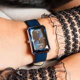 Swarovski Uptown Crystal Blue Dial Blue Leather Strap Watch for Women - 5547713