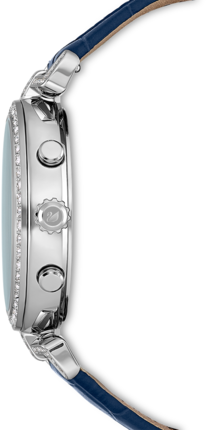 Swarovski Era Journey Blue Dial Blue Leather Strap Watch for Women - 5479239