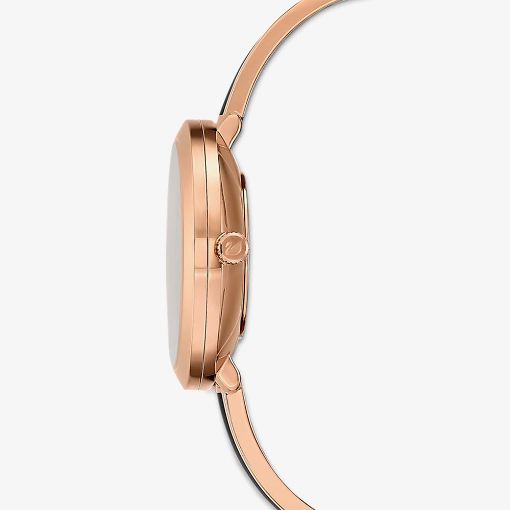 Swarovski Crystalline Delight Black Dial Two Tone Steel Strap Watch for Women - 5580530