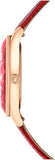Swarovski Octea Nova Quartz Red Dial Red Leather Strap Watch for Women - 5650002