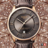 Tissot Chemin des Tourelles Powermatic 80 Brown Dial Brown Leather Strap Watch for Men - T099.407.36.448.00