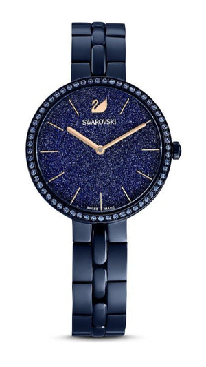 Swarovski Cosmopolitan Crystals Blue Dial Blue Steel Strap Watch for Women - 5647452