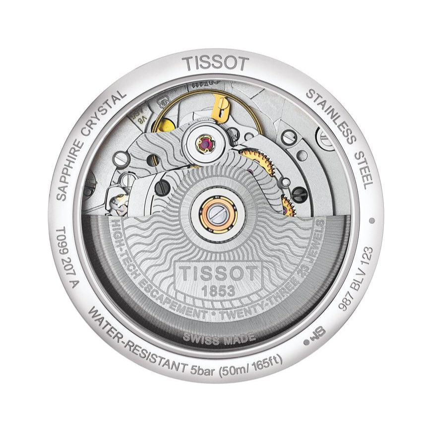 Tissot Chemin Des Tourelles Powermatic 80 Lady Blue Dial Blue Leather Strap Watch For Women - T099.207.16.047.00