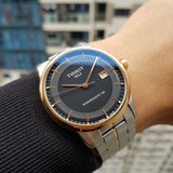 Tissot Luxury Powermatic 80 Black Dial Silver Steel Strap Watch For Men - T086.407.22.051.00