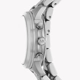 Michael Kors Runway Chronograph Analog Silver Dial Silver Steel Strap Watch for Women - MK7454