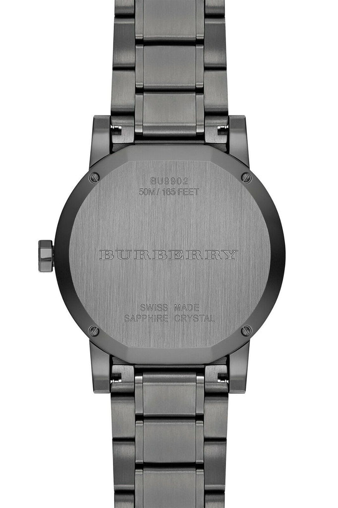Burberry The City Black Dial Black Steel Strap Watch for Men - BU9902